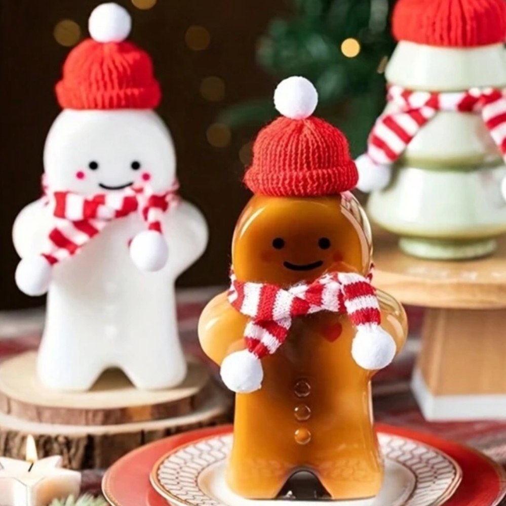 Two Plastic Gingerbread Man Cups - image 1